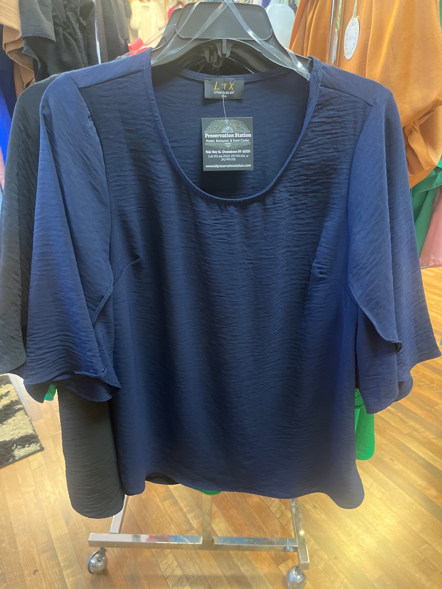 Grey,Green,Black, or Navy top