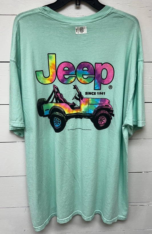 Green Rainbow Jeep Shirt