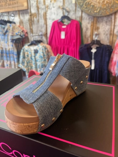 Blue Denim Corky's Taboo Wedge